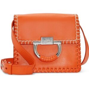 NEW Genuine Leather Vince Camuto Billu Crossbody, Sunset Orange
